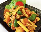 南瓜とピーマンと挽肉のオイスター野菜炒め作り方7写真