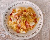 ☆キャベツとウインナーのコンソメパスタ☆作り方5写真