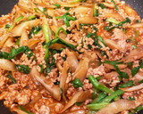 ご飯に合う！ごぼうと豚挽肉のピリ辛炒め作り方4写真