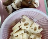 れんこんとしいたけの甘辛炒め作り方2写真