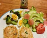 鮭豆腐ハンバーグ おろし大根ゆず仕立て作り方3写真