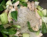 鶏胸肉とチンゲン菜の塩チャプチェ作り方3写真