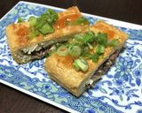 サバ水煮でカリカリ油揚げの包み焼き作り方8写真