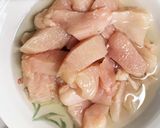 レンジ胸肉ブロッコリー塩炒め味青椒肉絲風作り方7写真