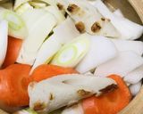 鍋の素●鶏肉と海苔＆餅の寄せ鍋作り方1写真
