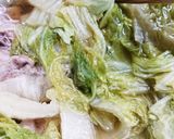 牡蠣だししょうゆで作る、白菜と豚肉の煮物作り方7写真