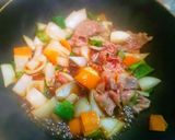 韓国風 ピリ辛プルコギ焼ききしめん作り方6写真