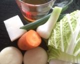 簡単　あっさり野菜の雑煮作り方1写真
