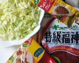 福神漬け&刻みｷｬﾍﾞﾂの.カレーサンド作り方1写真