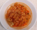 余ったチキンライスで、オムライスープご飯作り方2写真