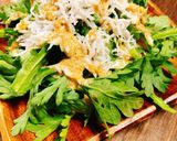 ごま香る♪春菊としらすのマヨポンサラダ作り方3写真