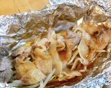 もやしと豚肉のホイル焼き作り方4写真