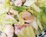 簡単に♪鶏肉とキャベツの蒸し焼き作り方4写真