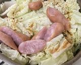 白菜とソーセージのクリームスープ作り方2写真