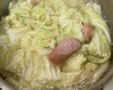 白菜とソーセージのクリームスープ作り方3写真