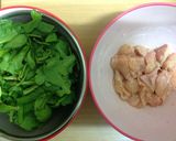 お肉柔らか★鶏むね肉と春菊のクリーム煮作り方1写真
