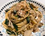 牛乳で☆ベーコンと舞茸のクリームパスタ作り方7写真
