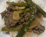 アスパラガスと牛肉のオイスターソース炒め作り方1写真
