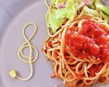 スパゲティでト音記号（うどんでも）作り方19写真
