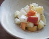 りんご・長芋のオリーブ油和え♪シャキツル作り方4写真