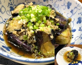 おろし生姜で頂く揚げなす煮浸し作り方5写真