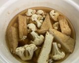 カリフラワーと厚揚げのほっこり煮物作り方2写真