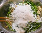 ゆず香る☆春菊と高野豆腐の米粉かき揚げ作り方3写真