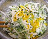 ゆず香る☆春菊と高野豆腐の米粉かき揚げ作り方4写真