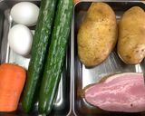 ゴロっとジャガイモとベーコンのサラダ♪作り方1写真
