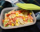 お弁当に簡単☆彩り野菜の*マヨ醤油和え*作り方3写真