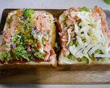 クリスマス！銀鮭野菜ピザトースト作り方4写真