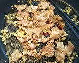 豚肉とまいたけと軟白葱のペペロンチーノ作り方3写真