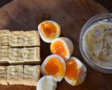 厚揚げ豆腐とゆで卵のチーズサラダ作り方1写真