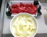 牛丼◎りんごジュースと赤ワインで旨味向上作り方1写真