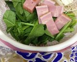 もやしとほうれん草とシーチキンベーコン作り方1写真