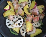 鶏肉と根菜の炒め物作り方3写真