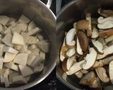 手羽元と京芋と椎茸の煮物作り方4写真