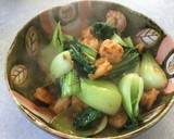 小海老と青梗菜のにんにく炒め　醤油だけ作り方7写真