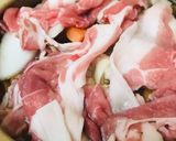 豚肉のスキヤキ風あまから鍋作り方2写真