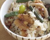 山菜と胡桃のごはん作り方6写真