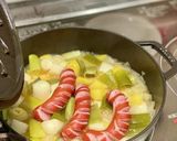 ネギとソーセージの煮込み作り方5写真
