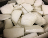 カブと白菜の味噌汁 とろろ昆布であったか作り方1写真