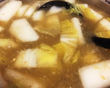 カブと白菜の味噌汁 とろろ昆布であったか作り方6写真