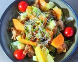 柿と鶏もも肉のパワーサラダ作り方8写真