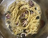 飯蛸とオリーブのスパゲティ。作り方5写真