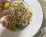 飯蛸とオリーブのスパゲティ。作り方6写真