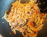 男性喜ぶ肉入りじゃがいもきんぴら作り方5写真