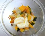 レンジ５分デリ風かぼちゃサラダお弁当にも作り方5写真