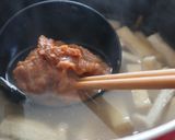 ごぼうとながいもの味噌汁作り方3写真