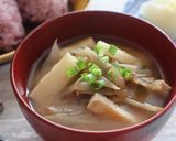 ごぼうとながいもの味噌汁作り方4写真